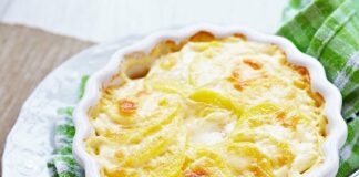 Gratin de pommes de terre et saumon fumé