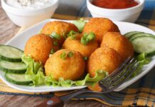 Croquettes de pomme de terre et blanc de poulet