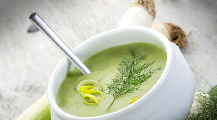 Soupe de poireaux au boursin