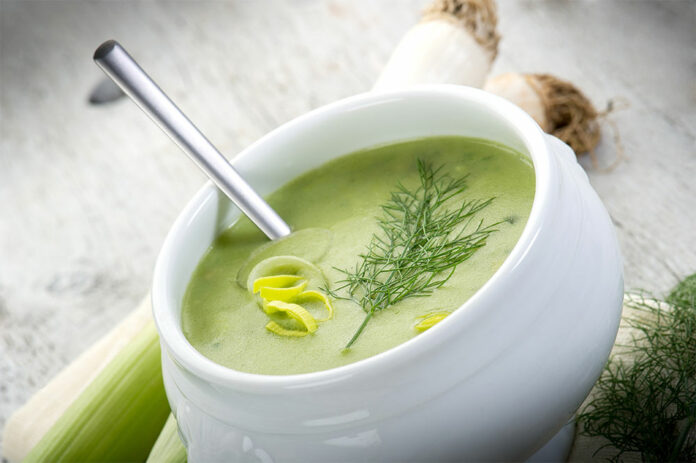 Soupe de poireaux au boursin