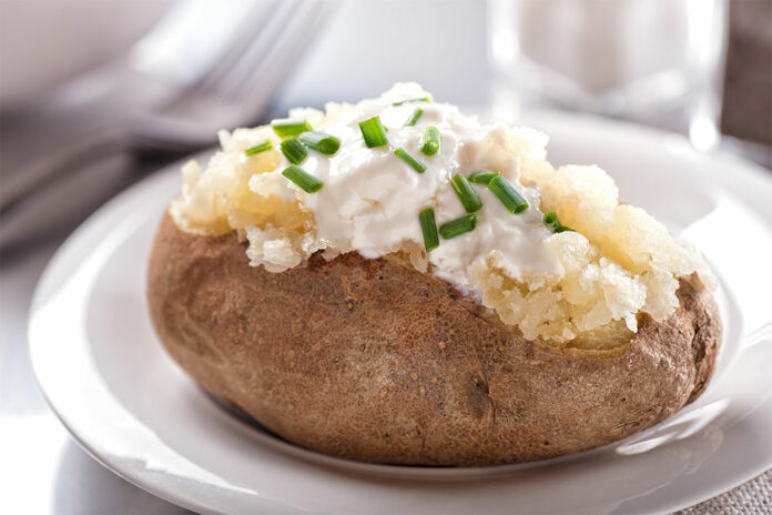 Pomme de terre à la crème aux ciboulettes