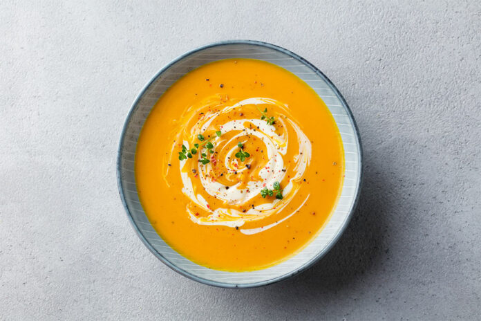 Soupe au potiron à la crème fraîche