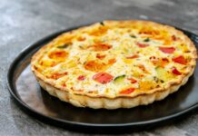 Tarte aux courgettes, lardons et tomates avec Thermomix