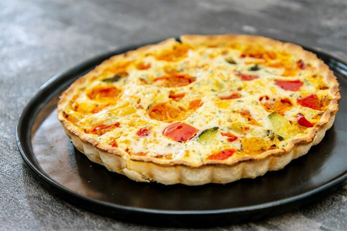 Tarte aux courgettes, lardons et tomates avec Thermomix