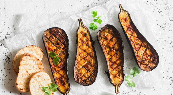 Aubergine à l’ail et au gingembre