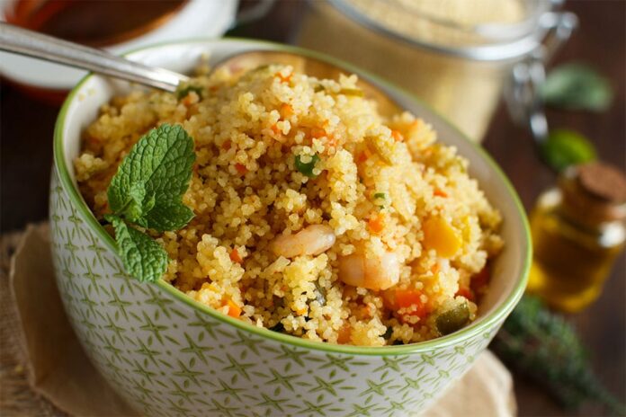 Couscous de crevettes aux légumes