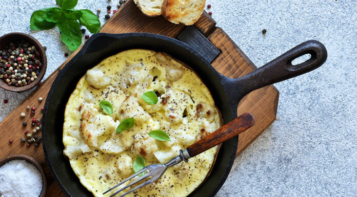 Omelette au chou fleur légère