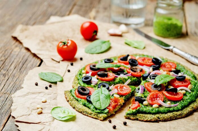 Pizza de courgettes au pesto