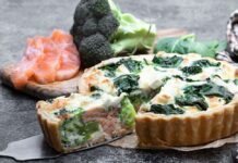 Quiche au saumon frais et au brocoli