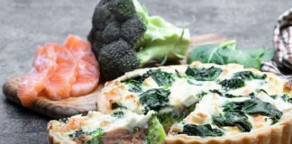 Quiche au saumon frais et au brocoli