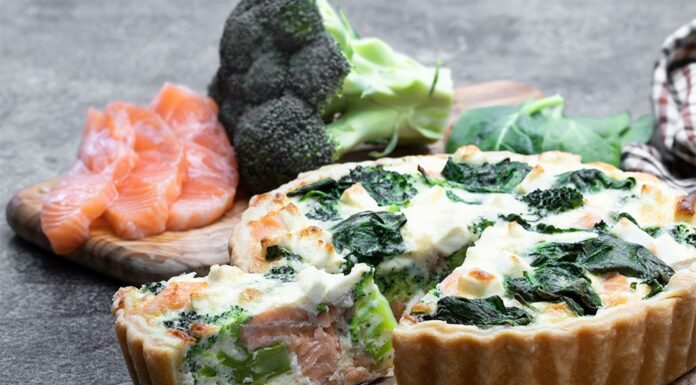 Quiche au saumon frais et au brocoli