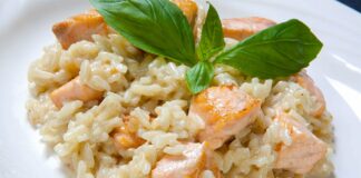 Risotto saumon et oignons