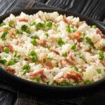 Riz aux petits pois et au jambon