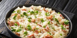 Riz aux petits pois et au jambon