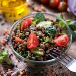 Salade de lentilles au brocoli et à la mayonnaise au curcuma au Thermomix