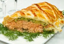 Saumon en croûte feuilletée