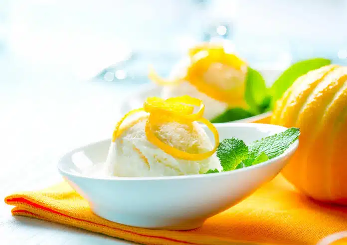 Sorbet au citron léger