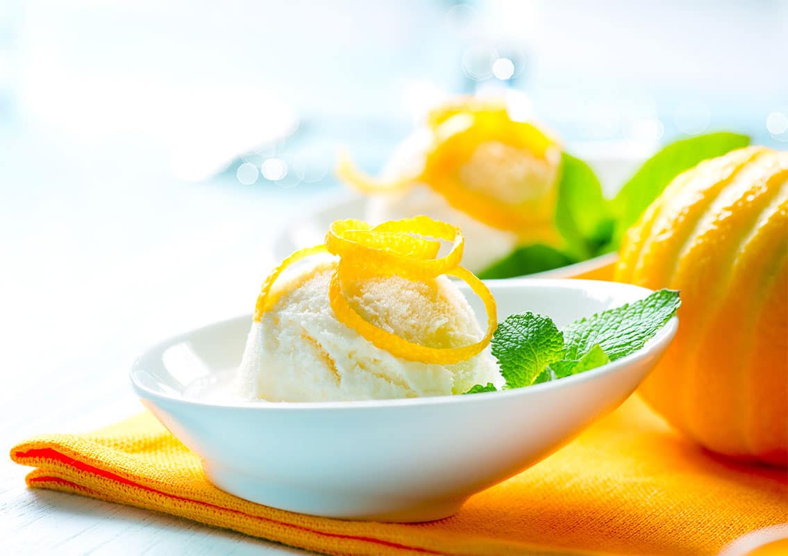 Sorbet au citron léger