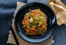 Wok de Poulet aux légumes et Nouilles