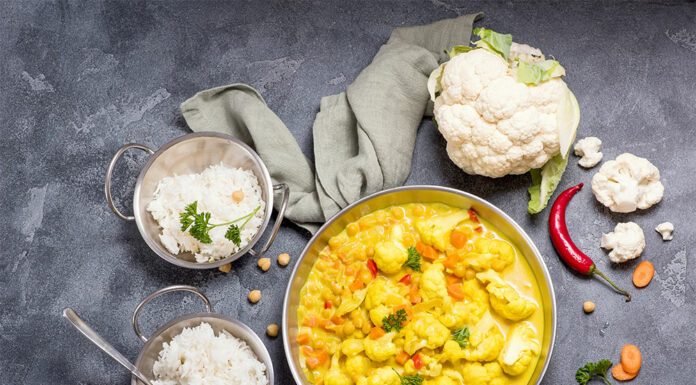 chou-fleur et pois chiches au curry