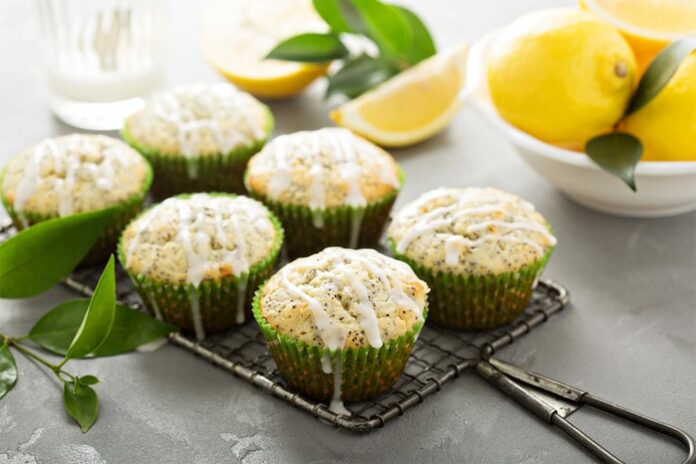 Muffins légers au citron et graines de pavot