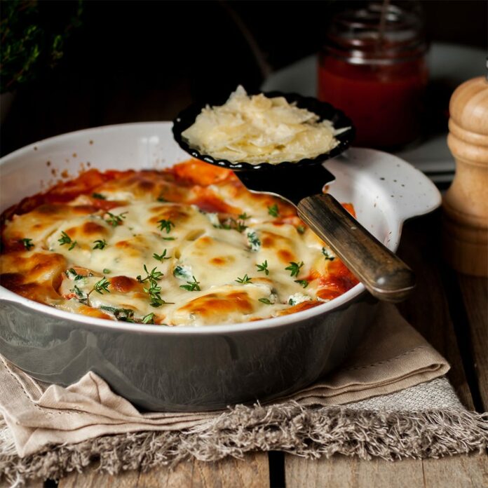 gratin de chou-fleur à la sauce bolognaise