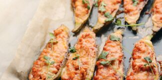 Courgettes farcies au saumon