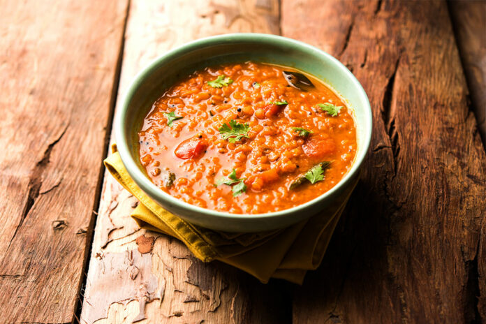 La recette de la soupe de lentilles à l’indienne