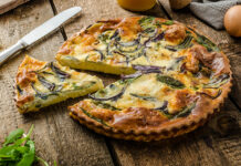 Quiche à la polenta ,épinard et mozzarella