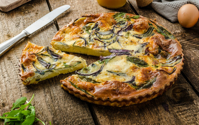 Quiche à la polenta ,épinard et mozzarella