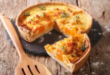 Quiche au potiron et poulet