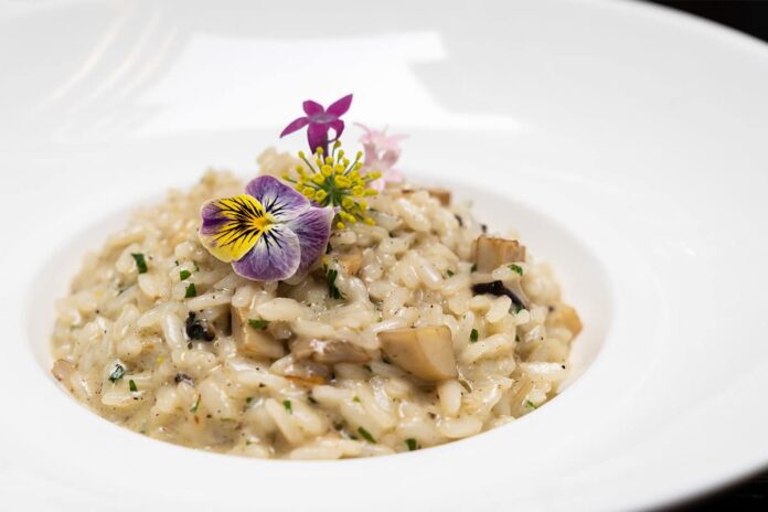 Risotto à la crème de champignons et parmesan