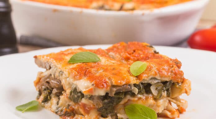 Lasagnes aux champignons et épinards