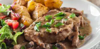 Steak de boeuf à la sauce aux champignons