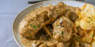 Poulet aux champignons et à la crème